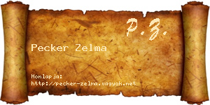 Pecker Zelma névjegykártya